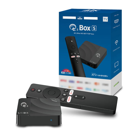 Android TV Box – 4K HD Smart Set-Top Box with Voice Remote, Quad-Core, 1GB RAM + 8GB ROM, Dual-Band Wi-Fi & Bluetooth
