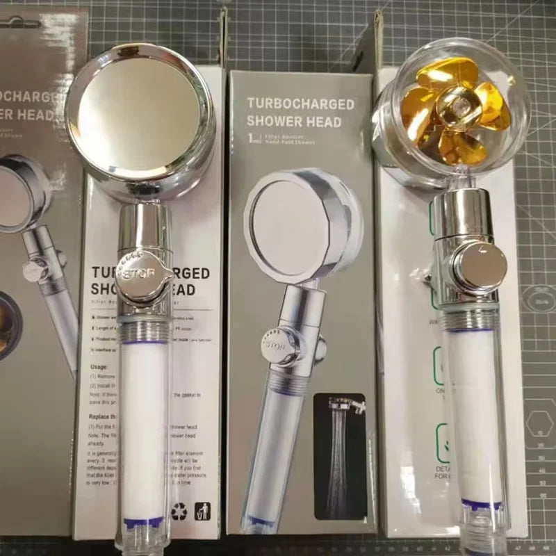 360 Degree Rotating Turbocharged Shower Head