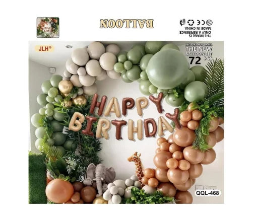 Happy Birthday Balloon Chain – Party Decoration Set for Festive Celebrations