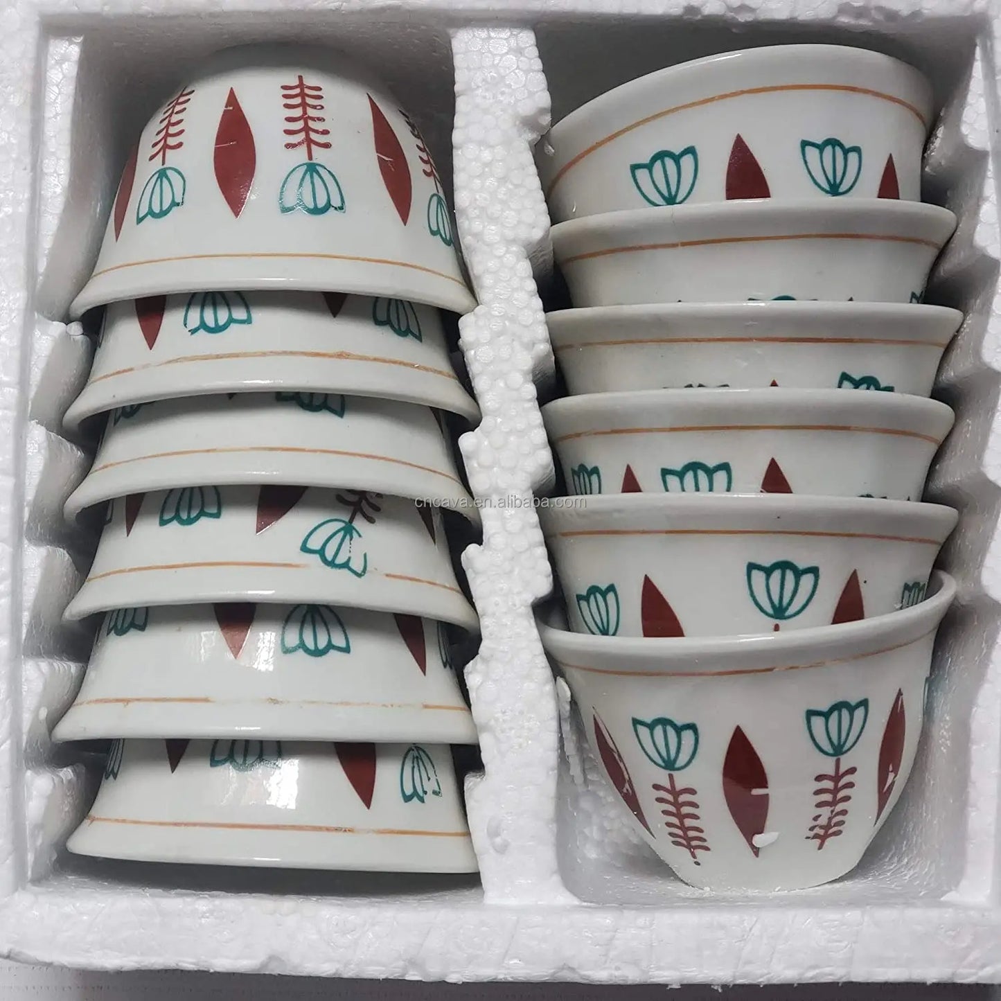 12-Piece Ceramic Lebanese Chaffeh Coffee Set