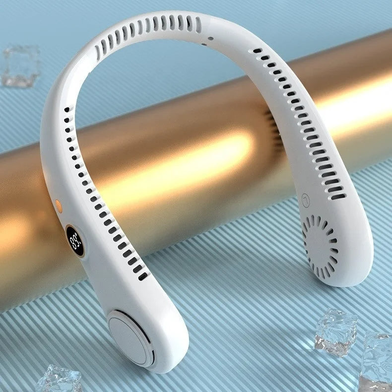 Wearable Neck Fan – USB Rechargeable Portable Cooling Fan for Outdoor Use