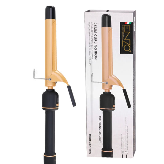 ENZO Nano Ceramic Long Barrel Curling Iron – Adjustable Heat Professional Hair Curler