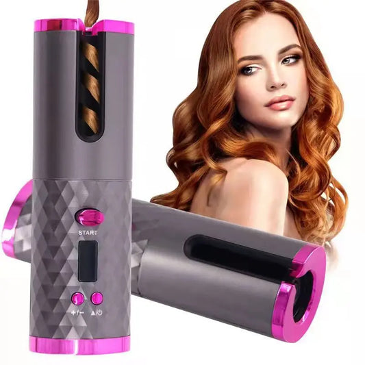 Cordless Automatic Hair Curler – Portable USB Wireless Curling Iron