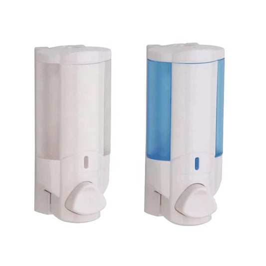 HF Lockable Wall-Mounted Hand Shower Pump Dispenser - Blue Plastic ABS Soap Dispenser for Hotel