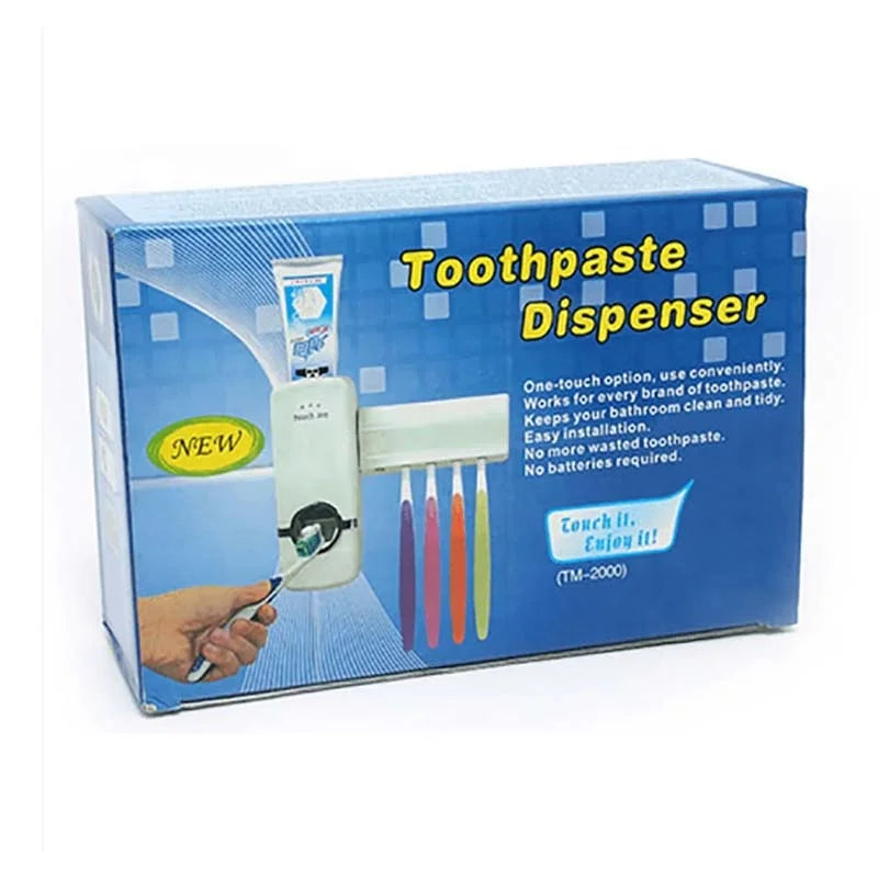 Bathroom Automatic Toothpaste Holder Dispenser - Wall Mount with Dust-Proof & Custom Color Packaging