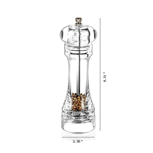 K-1083 Acrylic Transparent Pepper Mill - 2021 Hot Sale Seasoning Grinding Tool