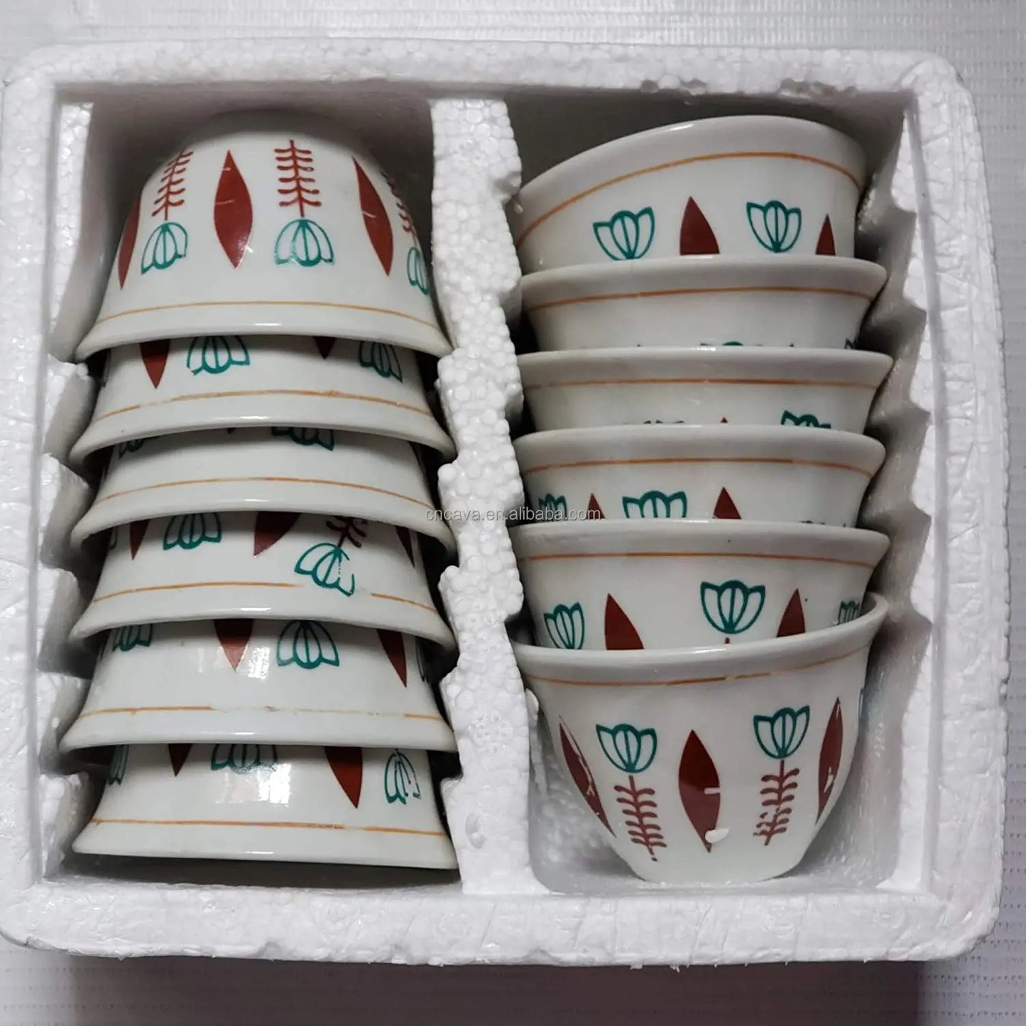 12-Piece Ceramic Lebanese Chaffeh Coffee Set