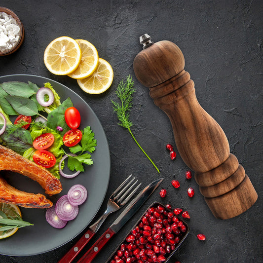 Wooden Salt and Pepper Grinder - Manual Acacia Wood Elegant Grinder Mill