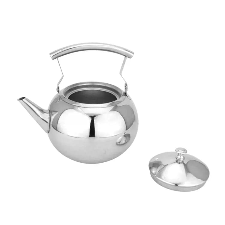 Stainless Steel Tea Kettle – 1.5L / 2L Teapot with Metal Handle & Strainer