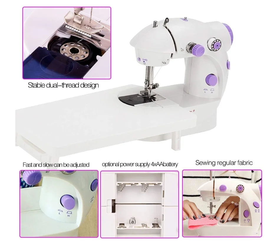 Mini Metal Sewing Machine Kit – Compact Handheld Sewing Tool for Home Use