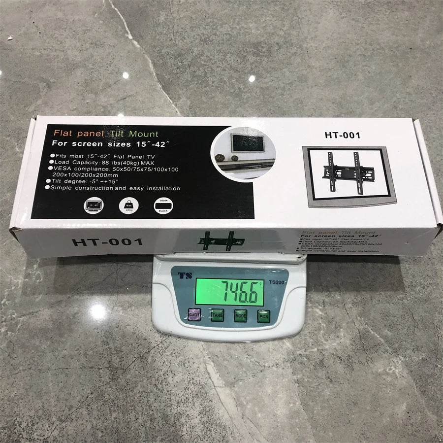 Universal TV Wall Mount Bracket – Adjustable Tilt for 15" to 42" Screens