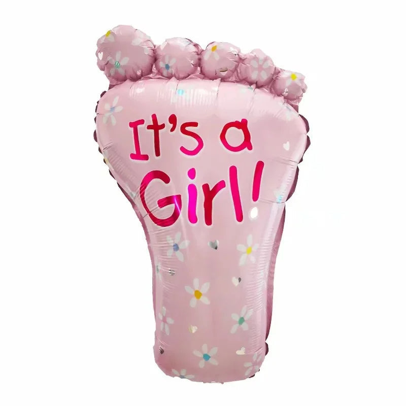 “It’s a Girl” & “It’s a Boy” Foil Balloons – Baby Feet Gender Reveal Balloons for Baby Showers & Birthdays