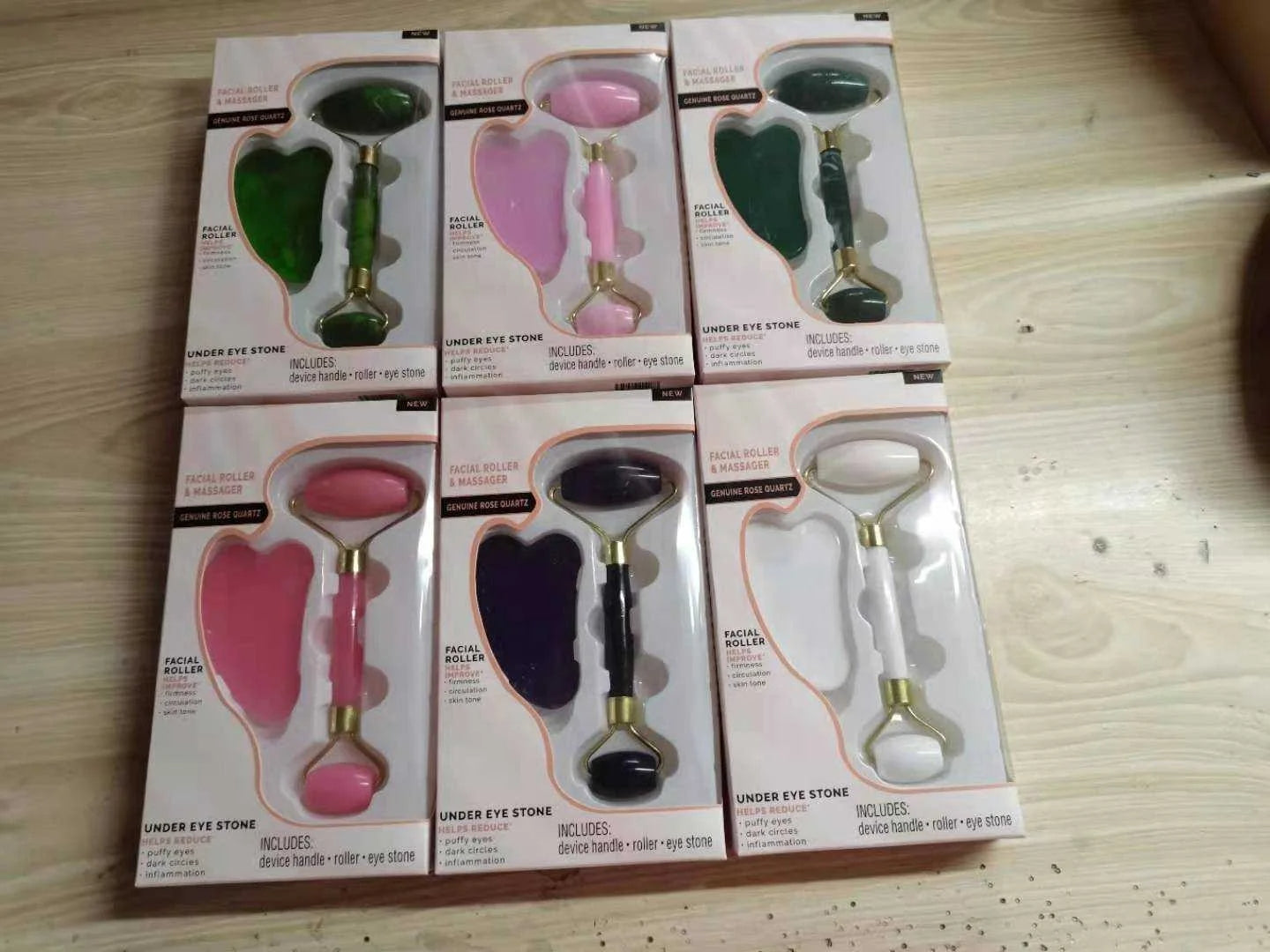 Jade Roller Double-Headed Facial Massager