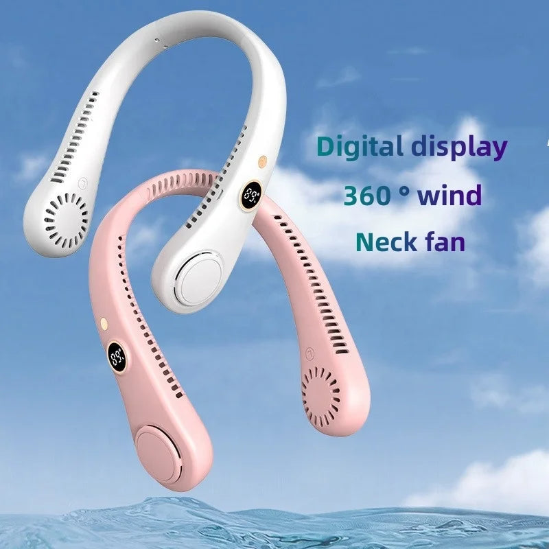 Wearable Neck Fan – USB Rechargeable Portable Cooling Fan for Outdoor Use