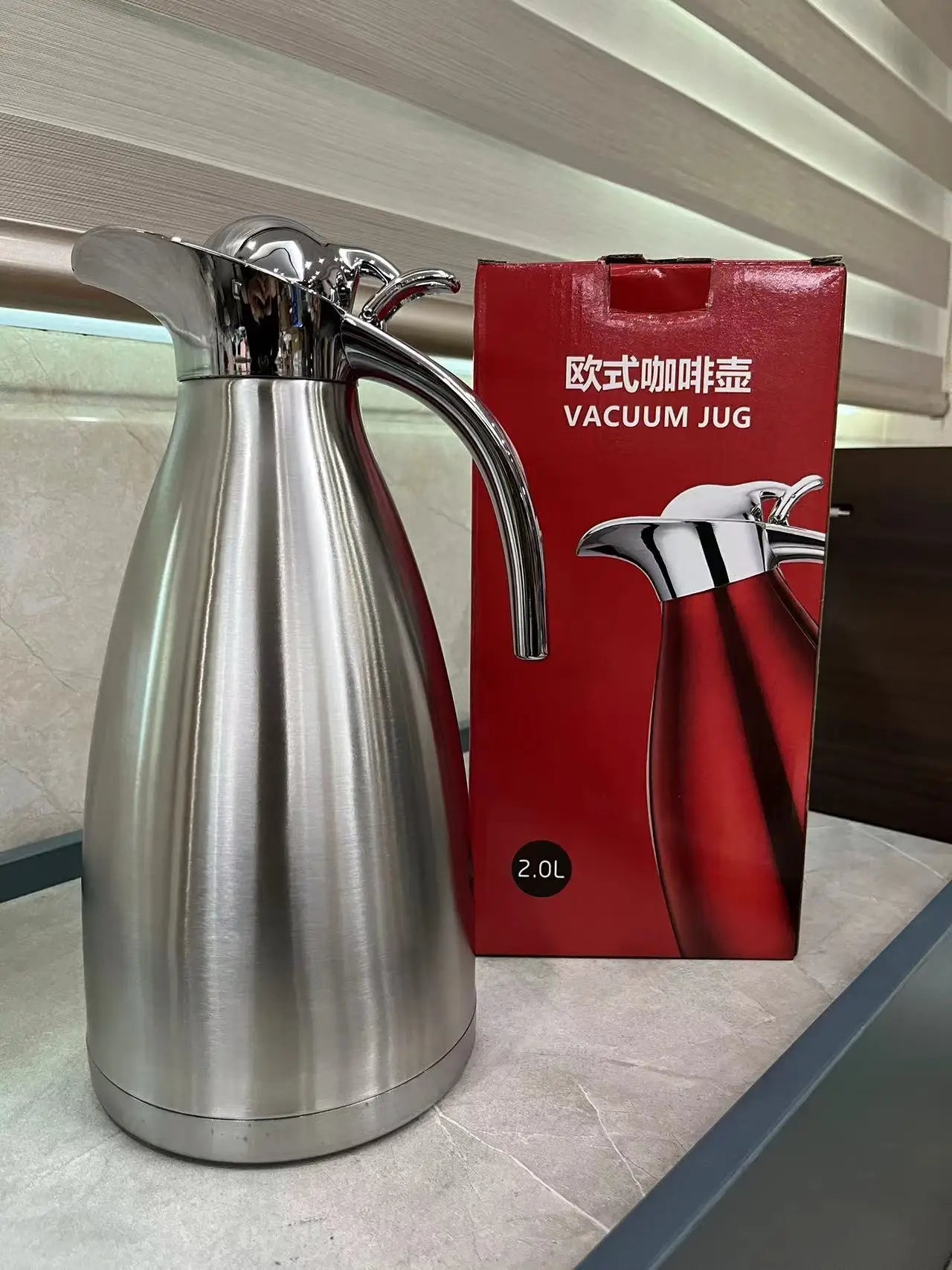 Double-Wall Thermal Coffee Carafe – 304 Stainless Steel Vacuum Insulated Pot
