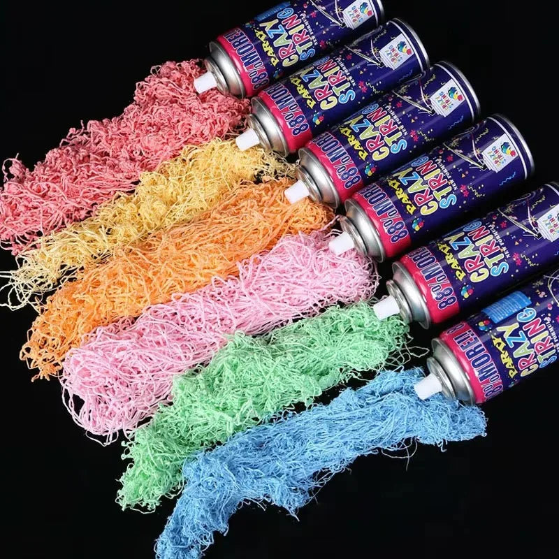 Colorful Crazy String Spray – Multicolor Party Ribbon Spray for Birthdays & Celebrations