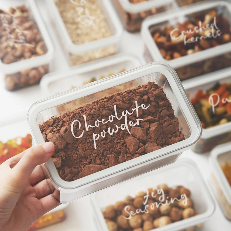 Airtight Food Storage Container Set – Thickened Transparent Kitchen Organizers