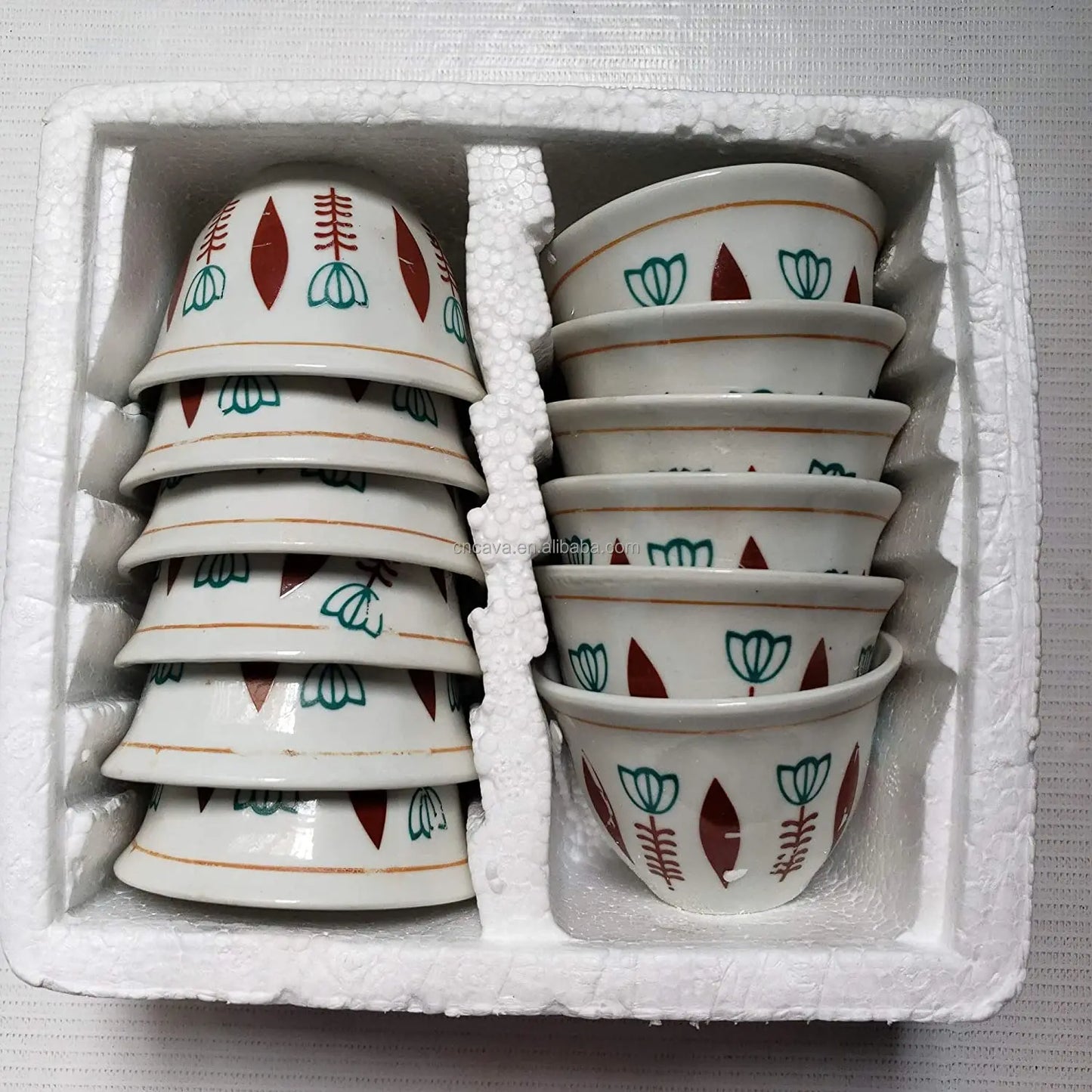 12-Piece Ceramic Lebanese Chaffeh Coffee Set