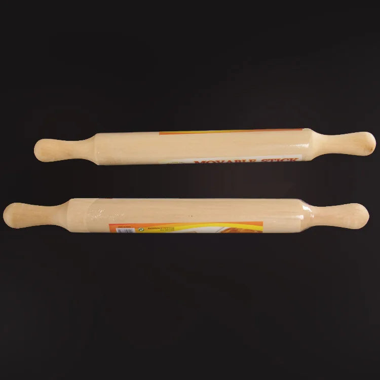Wooden Rolling Pin – Handheld Dough Roller for Baking & Pastry Preparation