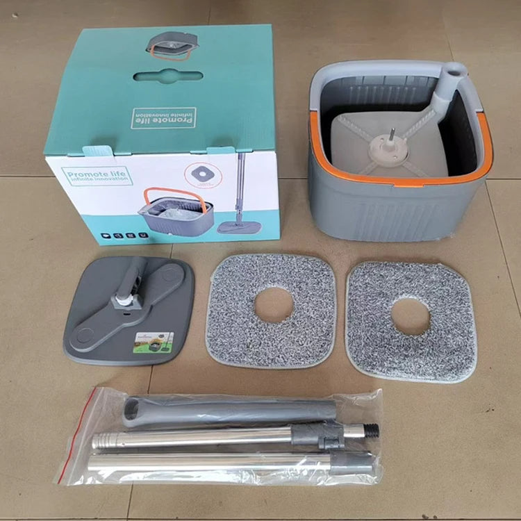 360 Degree Rotating Magic Flat Mop - Grey