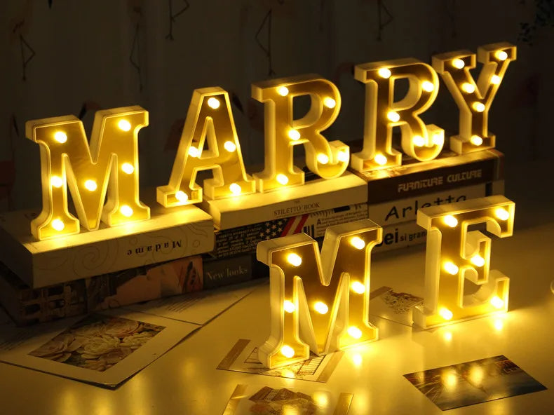 LED Marquee Letter Light – A to Z Decorative Alphabet Lights for Parties & Home
