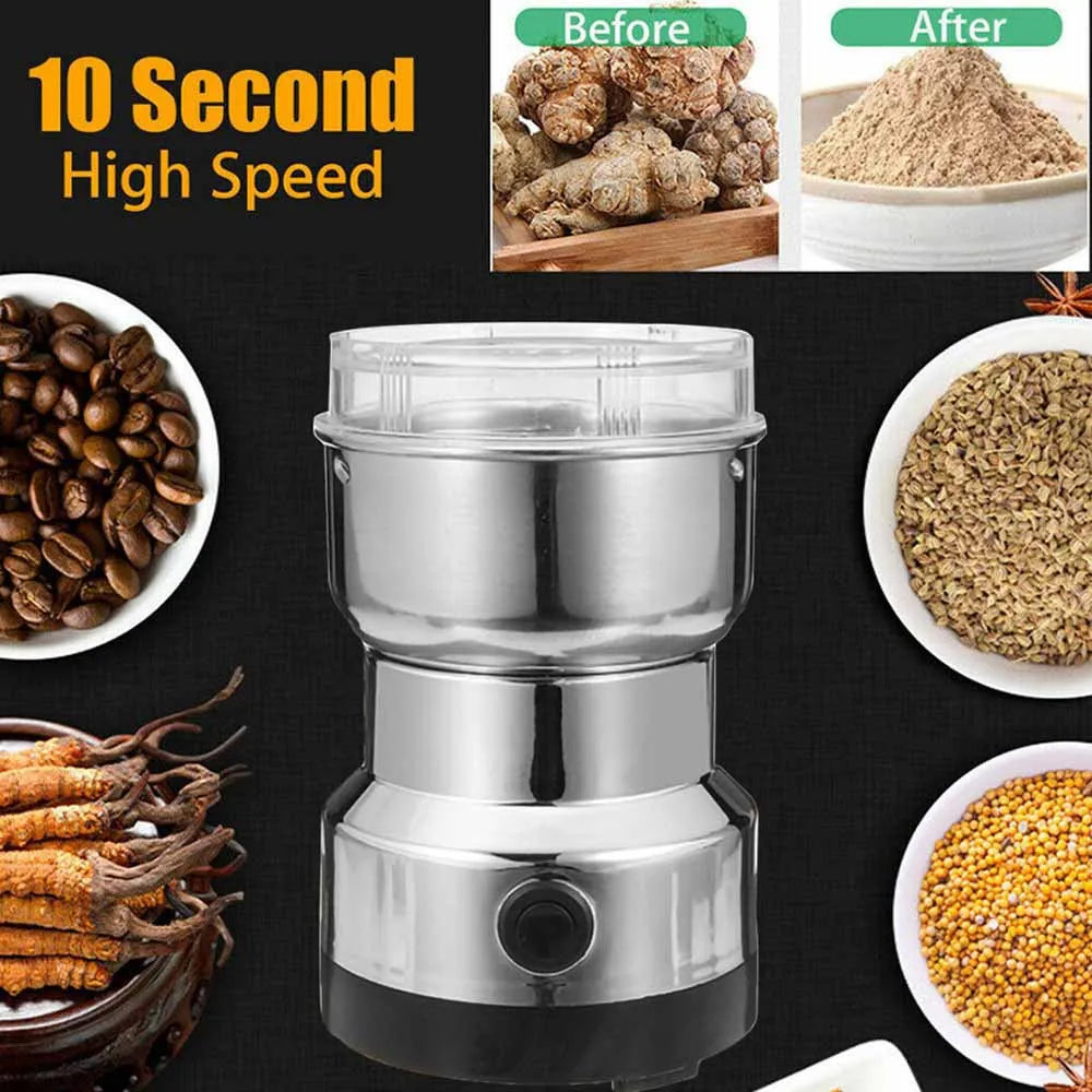 Coffee Bean Grinder – Stainless Steel Electric Mill for Ultra Fine Grains