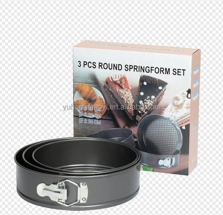 Non-Stick Cake Mold Set – Round, Heart & Square Baking Pans (18cm to 28cm)