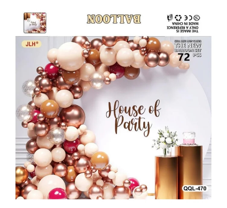 Happy Birthday Balloon Chain – Party Decoration Set for Festive Celebrations