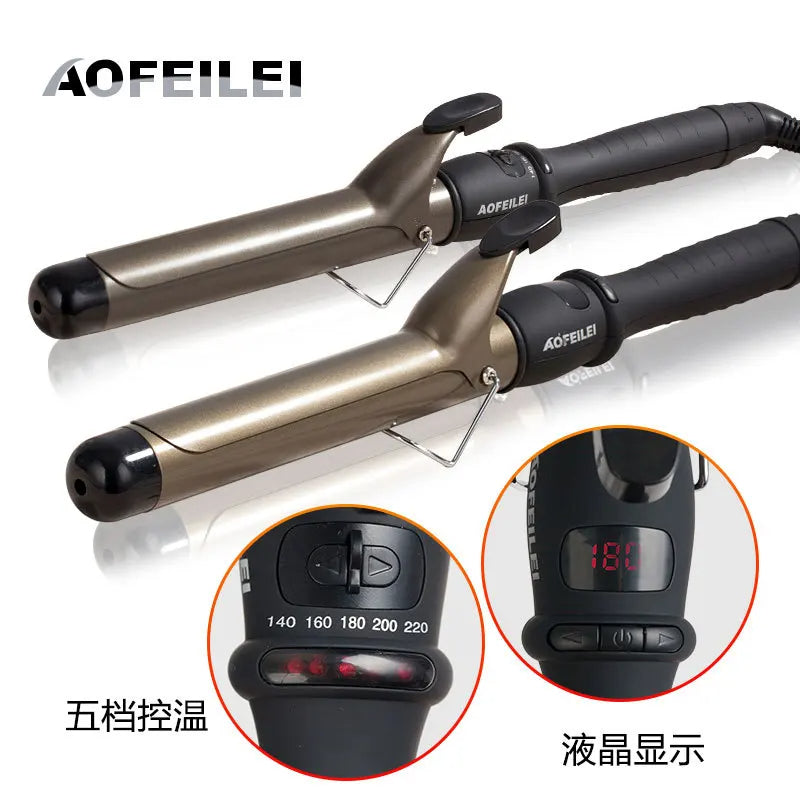 Professional Rotating Curling Iron – Electric Hair Styling Wand for Smooth Curls