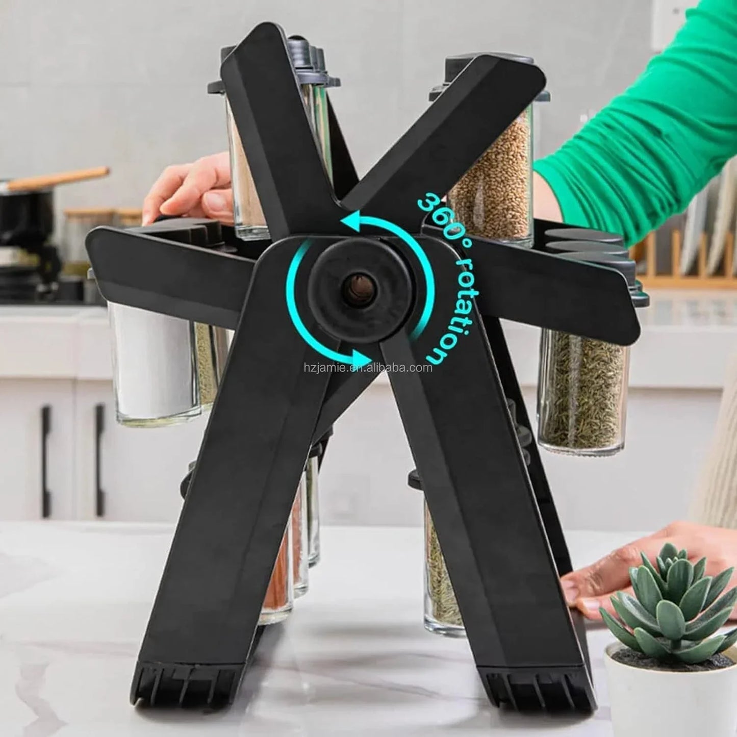 Revolving Ferris Wheel Spice Rack - 18 Jars