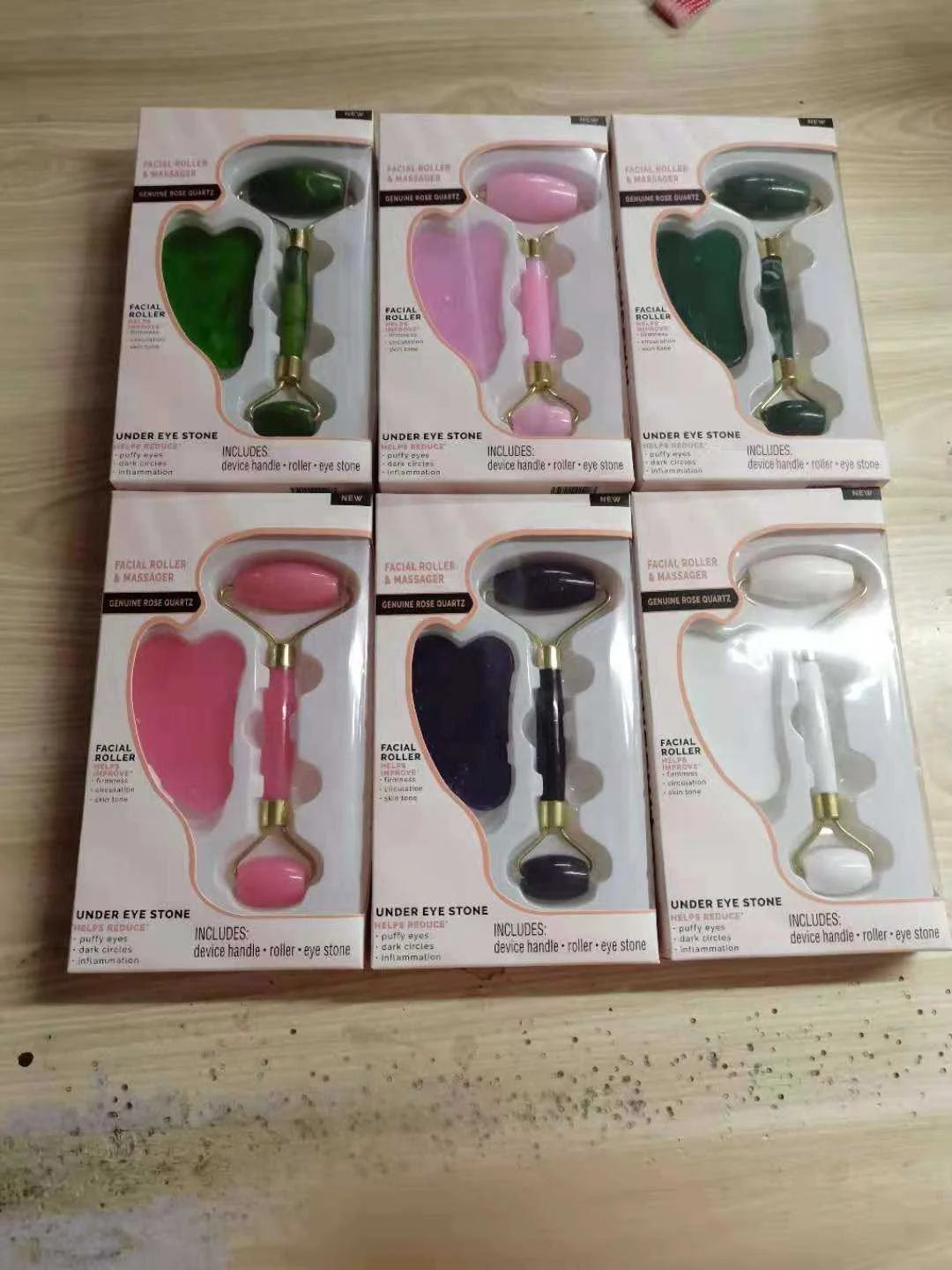 Jade Roller Double-Headed Facial Massager