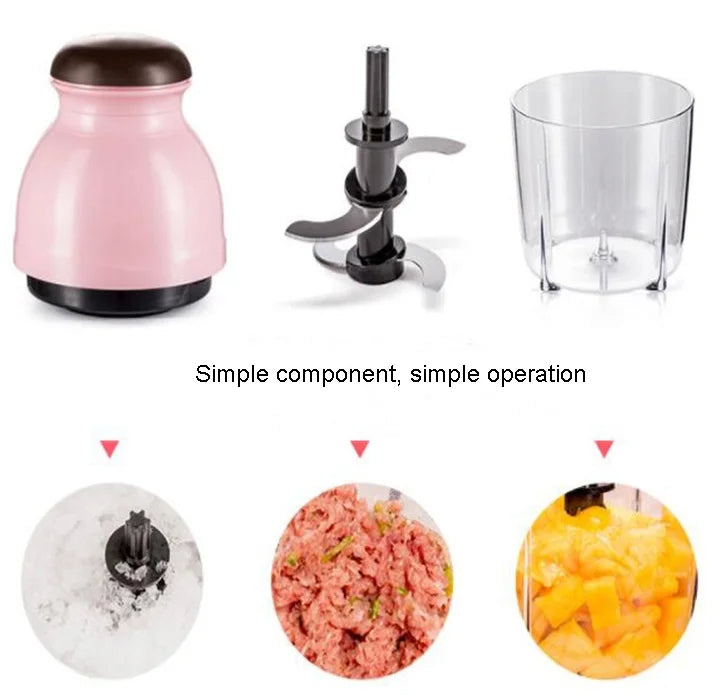 600ml Electric Food Processor – Multifunction Baby Food Blender, Juicer & Chopper