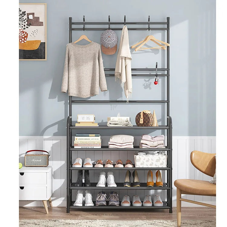 5-Tier Steel Hat, Coat, and Shoe Rack Organizer – Wholesale