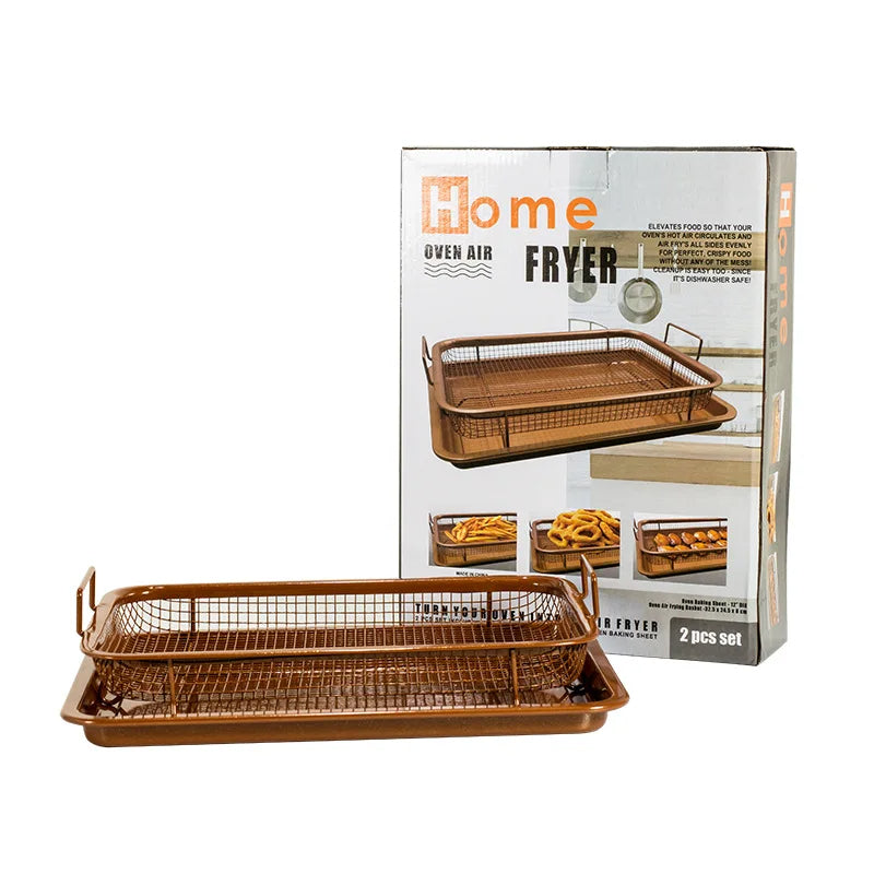 Stainless Steel Air Fryer Basket – Oven-Safe Accessory for Crispy Cooking