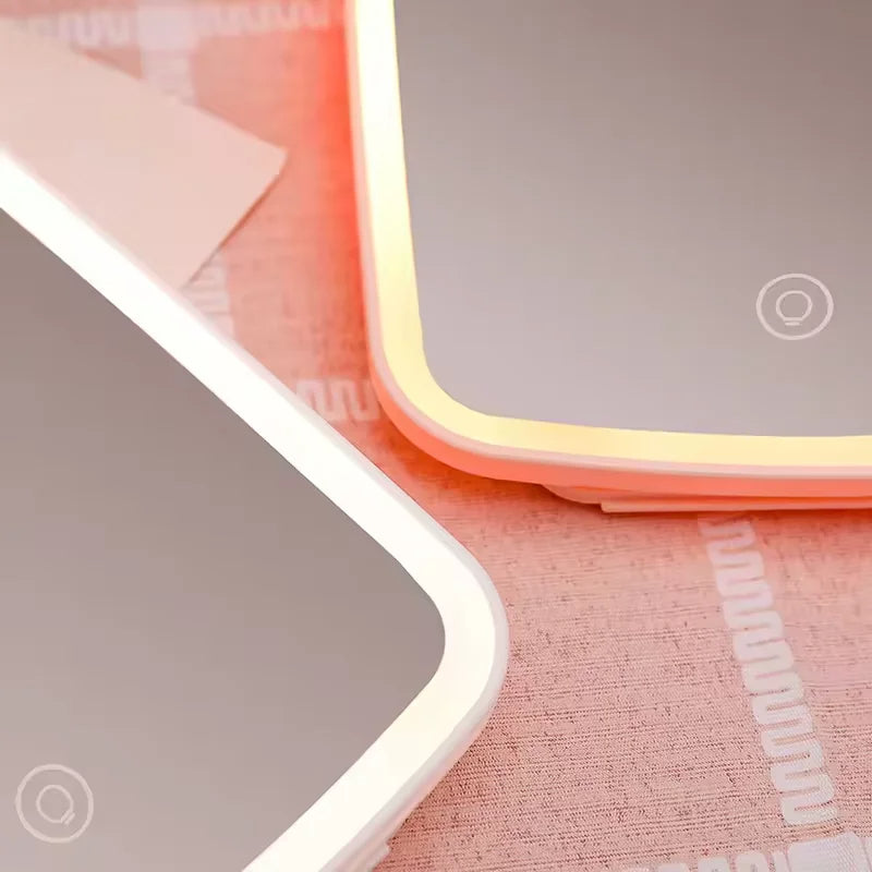 Rechargeable USB LED Makeup Mirror – Handheld & Vanity-Style for Home Use