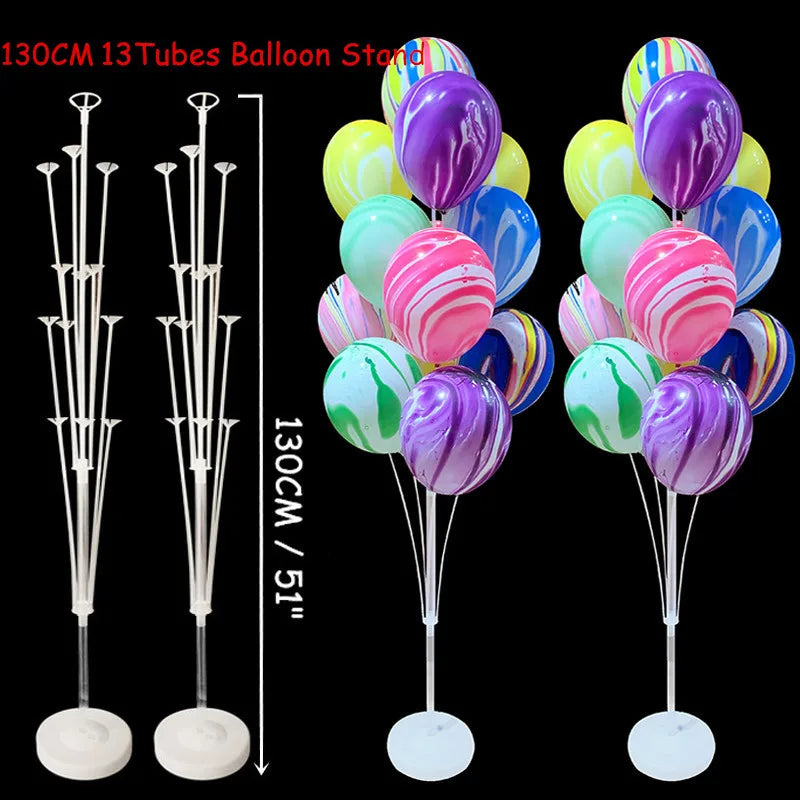 Balloon Column Stand Kit – 130cm/160cm Plastic Pole Set for Birthday & Wedding Balloon Arches