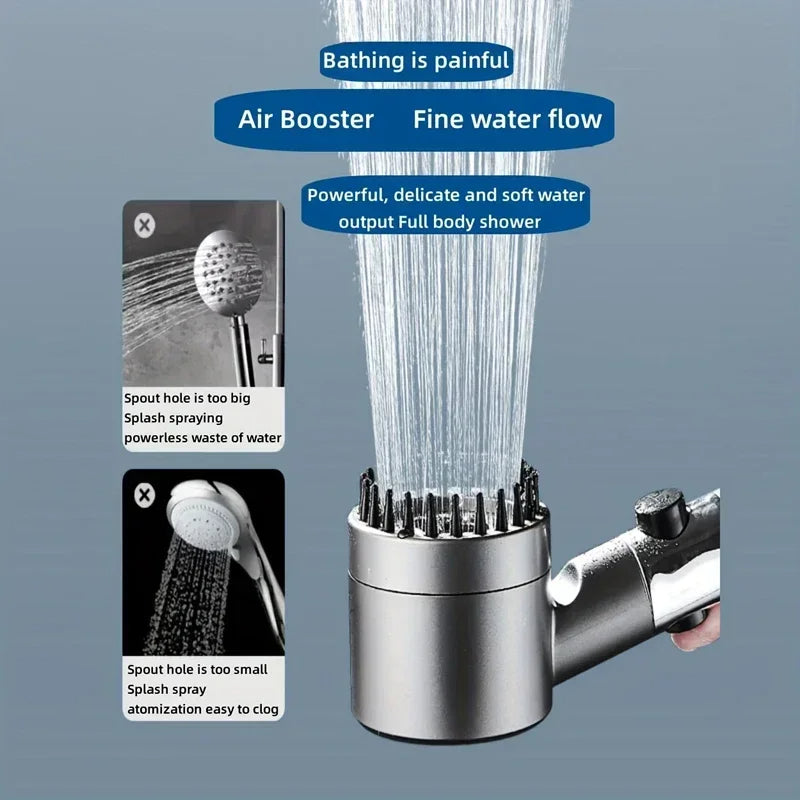 Adjustable High-Pressure Rainfall Shower Head – Water-Saving Mixer