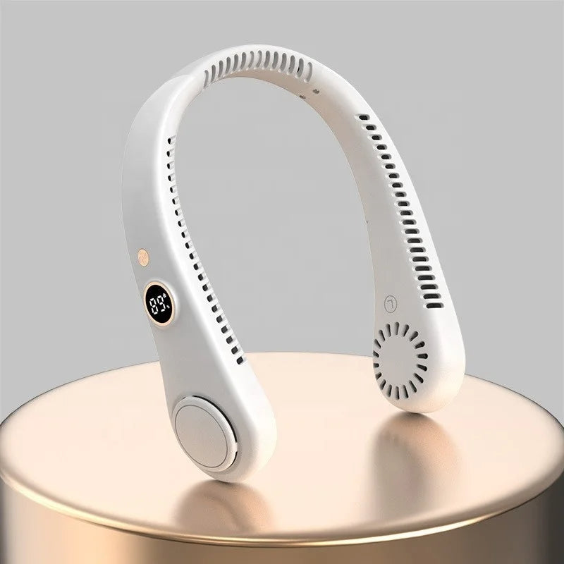 Wearable Neck Fan – USB Rechargeable Portable Cooling Fan for Outdoor Use