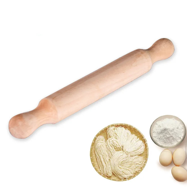 Wooden Rolling Pin – Handheld Dough Roller for Baking & Pastry Preparation