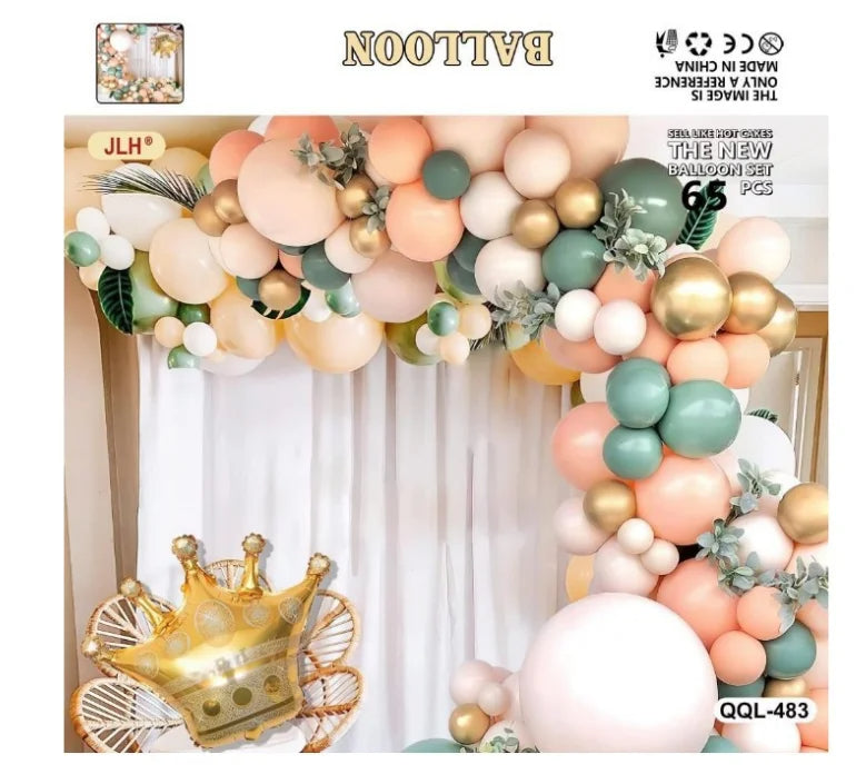 Happy Birthday Balloon Chain – Party Decoration Set for Festive Celebrations