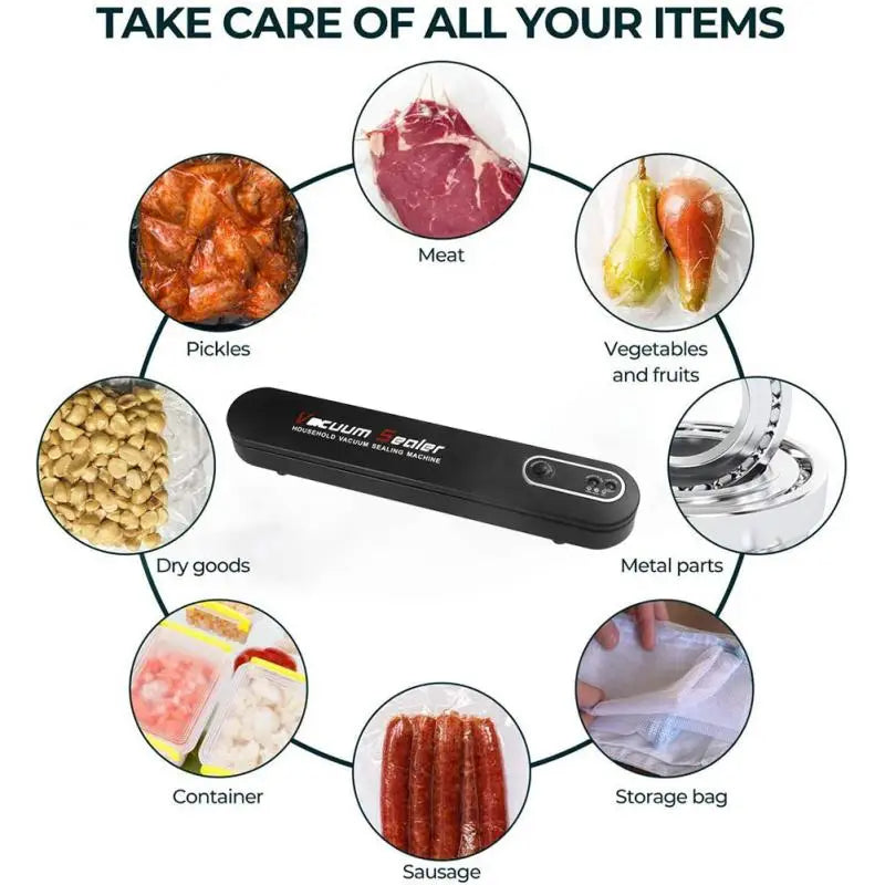 Portable Automatic Food Vacuum Sealer – Snack Sealing Machine for Kitchen