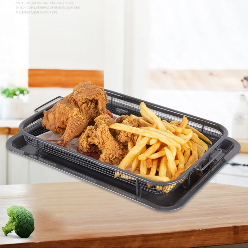 Stainless Steel Air Fryer Basket – Oven-Safe Accessory for Crispy Cooking