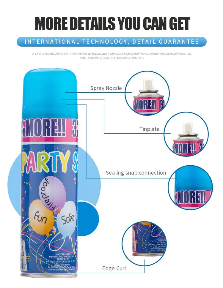 Colorful Crazy String Spray – Multicolor Party Ribbon Spray for Birthdays & Celebrations