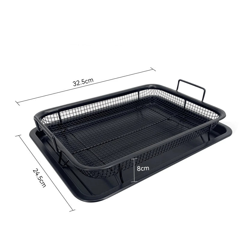 Stainless Steel Air Fryer Basket – Oven-Safe Accessory for Crispy Cooking