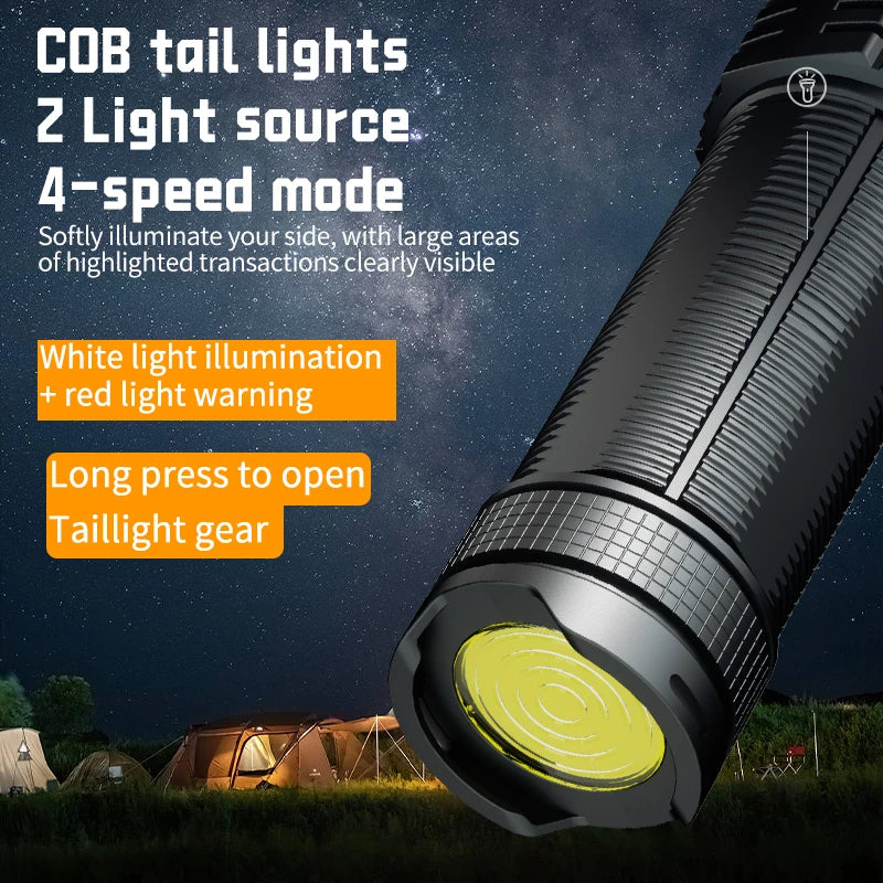 Zoomable Waterproof Long-Range Diving Rechargeable Laser LED Flashlight