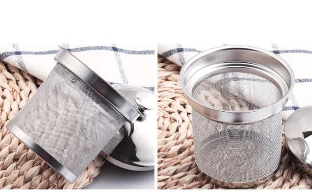 Stainless Steel Tea Kettle – 1.5L / 2L Teapot with Metal Handle & Strainer