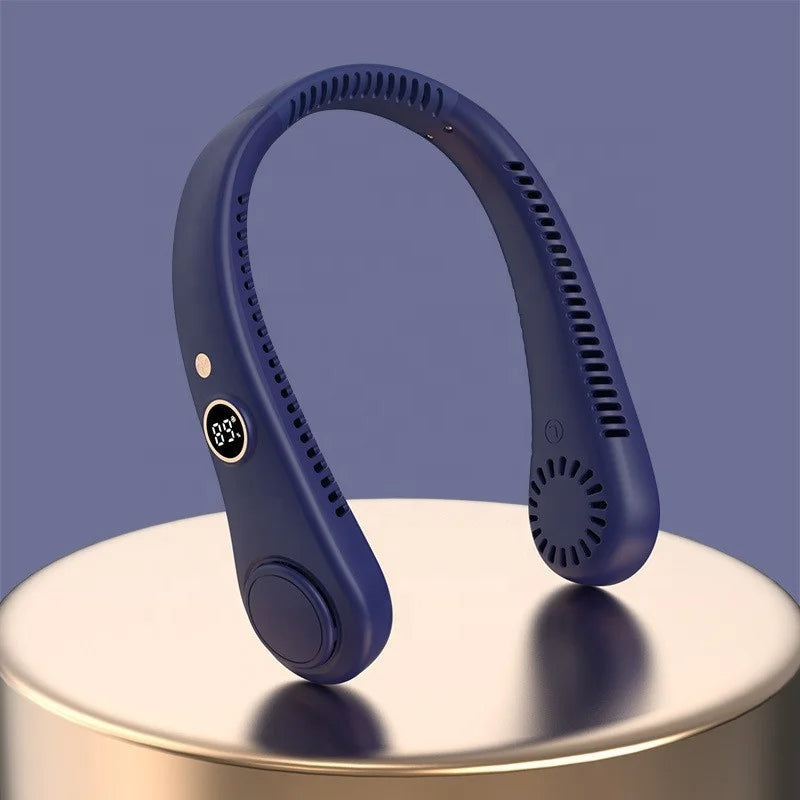 Wearable Neck Fan – USB Rechargeable Portable Cooling Fan for Outdoor Use
