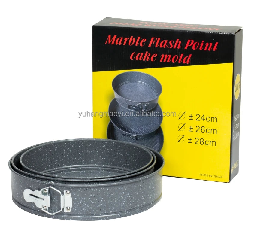 Non-Stick Cake Mold Set – Round, Heart & Square Baking Pans (18cm to 28cm)