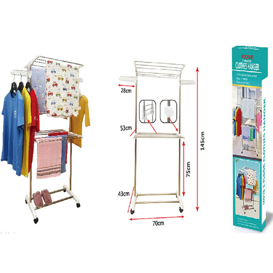 Multifunctional 2-Layer Clothes Drying Rack