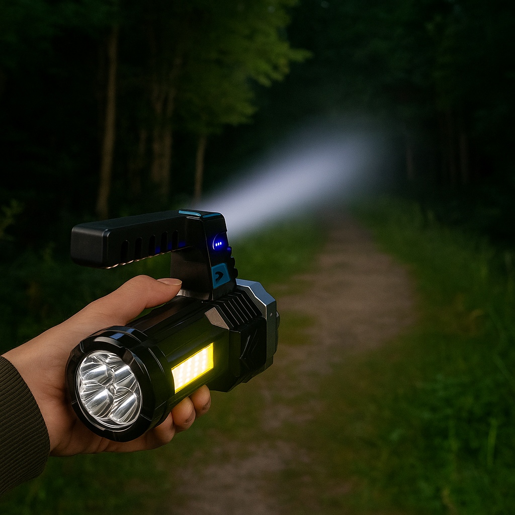 7 LED And COB Portable Flashlight
